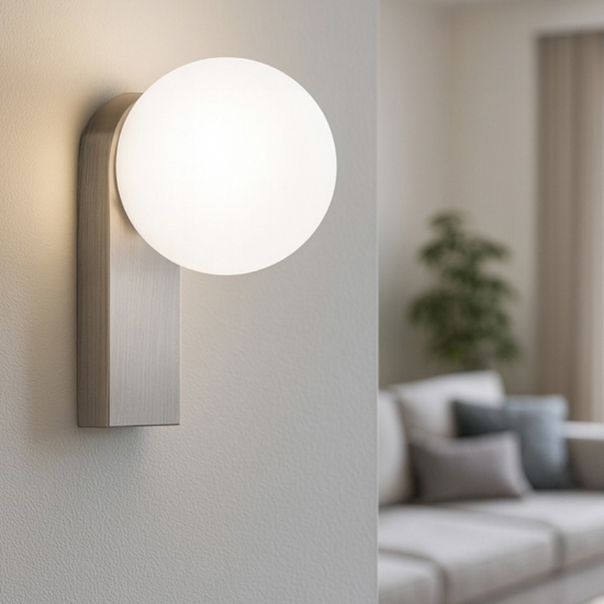 Applique sfera grigio titanio talia perenz illuminazione