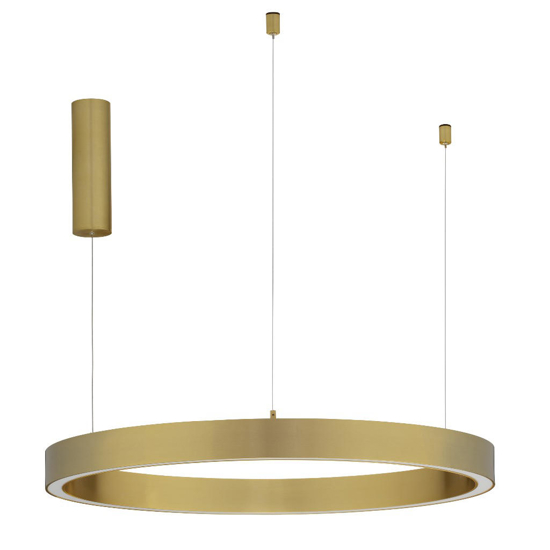 Lampadario per camera da letto led 3000k triac dimmerable oro 80 cm