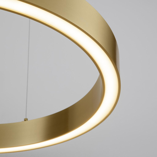 Lampadario per camera da letto led 3000k triac dimmerable oro 80 cm
