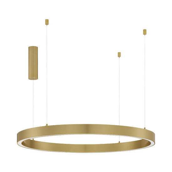 Grande lampadario cerchi led 3000k dimmerabile oro 100 cm