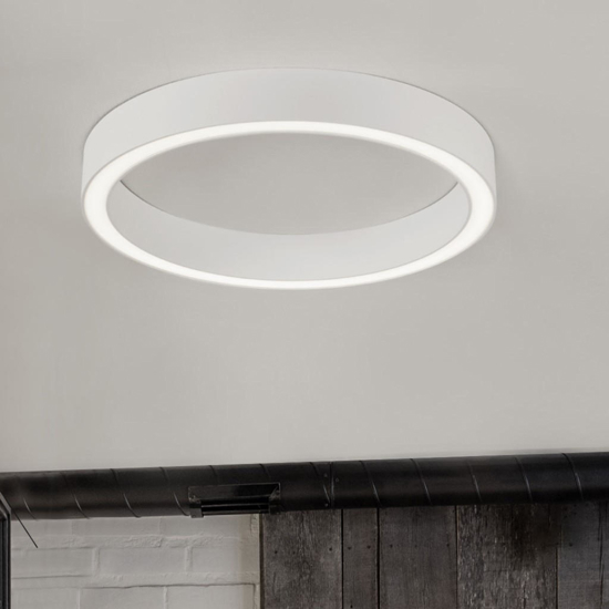 Plafoniera anello bianco led 3000k dimmerabile 60 cm