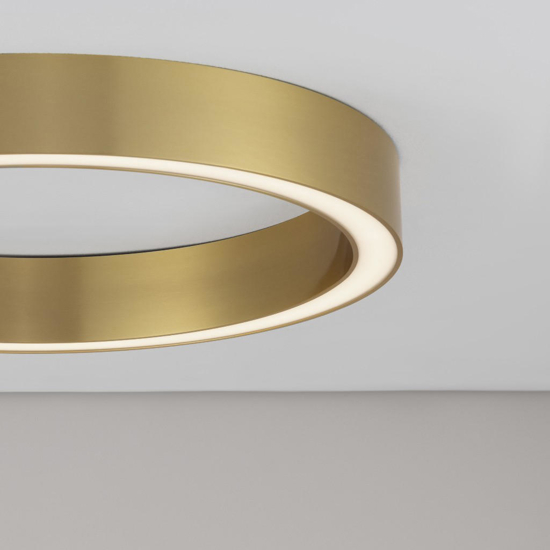 Plafoniera per camera da letto anello oro led 3000k dimmerabile