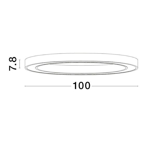 Grande plafoniera bianca moderna cerchio led 3000k 100 cm