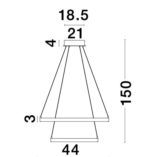 Lampadario doppio anello foglia oro led 3000k dimmerabile moderno