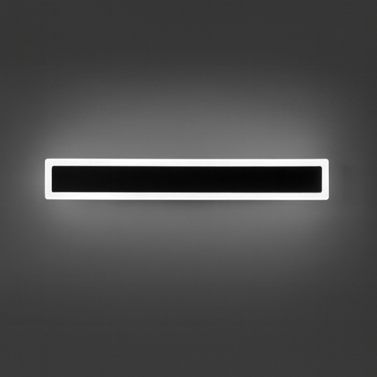 Applique rettangolare nero led 19w 3000k wally perenz illuminazione
