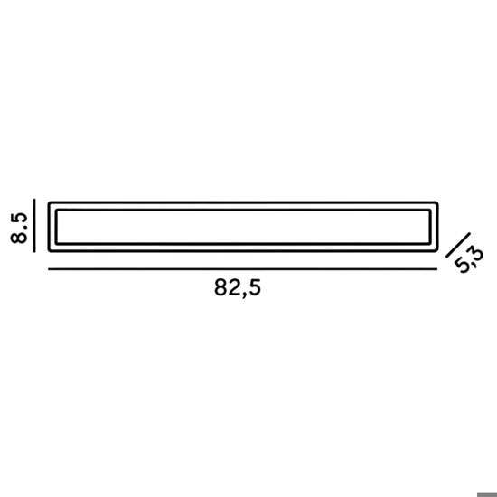 Applique rettangolare nero led 19w 3000k wally perenz illuminazione