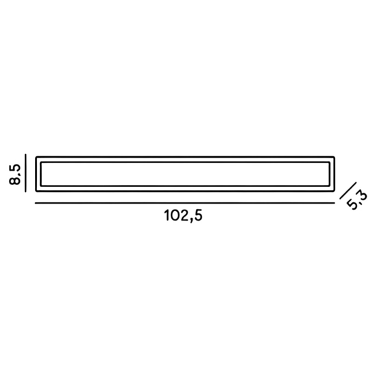 Applique wally bianca led 22w 3000k rettangolare moderna perenz