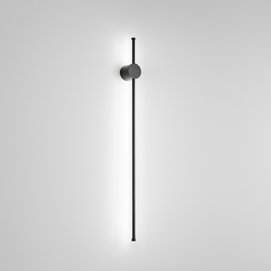 Applique nera clock led 20w 3000k ip54 moderna perenz illuminazione