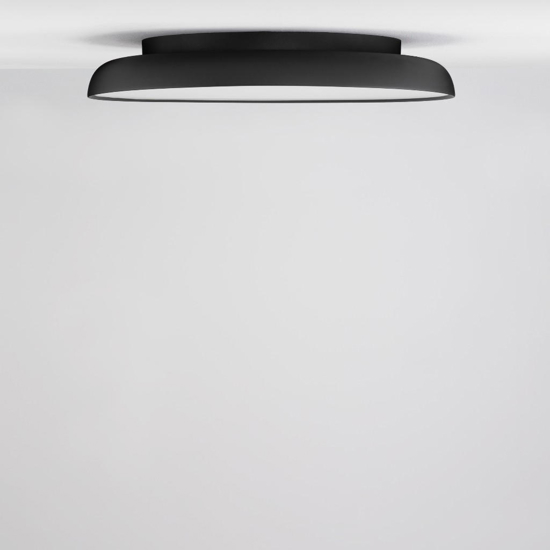 Plafoniera per camera da letto nera led 3000k dimmerabile 60 cm