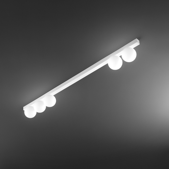 Plafoniera per soggiorno moderno snooky bianca perenz illuminazione