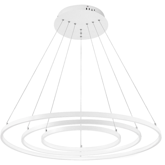 Lampadario moderno tre anelli bianco led 3000k