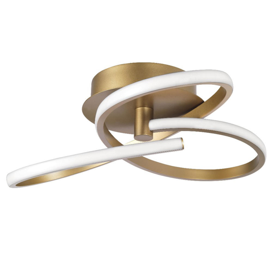 Plafoniera moderna per soggiorno oro spazzolato led 3000k