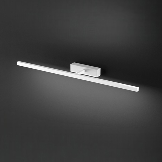 Applique bianco da specchio 77cm led 16w cct orientabile riga perenz