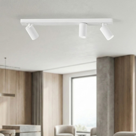 Plafoniera obby perenz bianca con tre spot orientabili