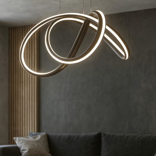 Lampadario design moderno led 60w 3000k dimmerabile mero