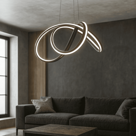 Lampadario design moderno led 60w 3000k dimmerabile mero