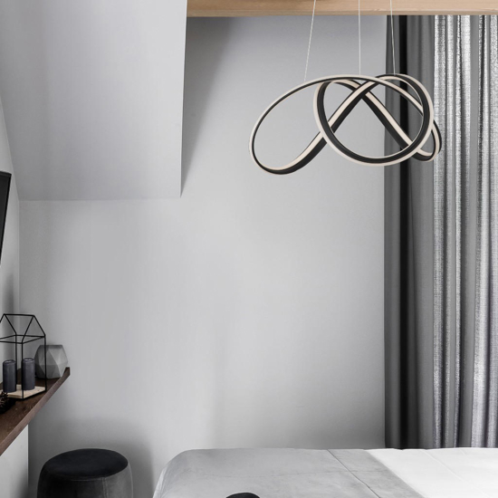 Lampadario design moderno led 60w 3000k dimmerabile mero