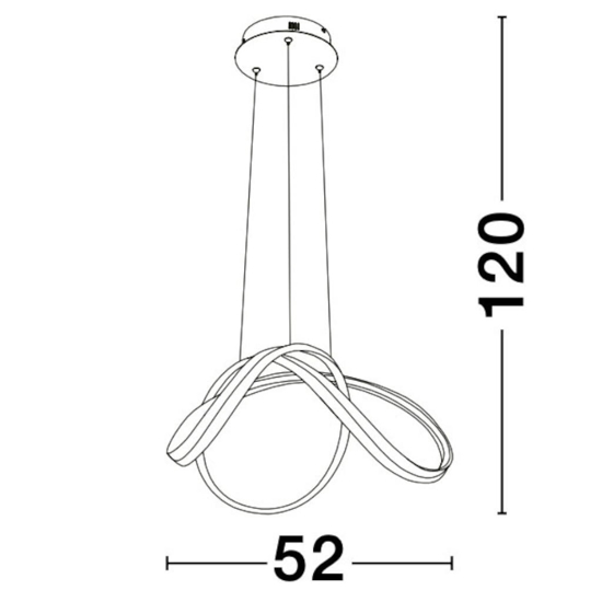 Lampadario design moderno led 60w 3000k dimmerabile mero