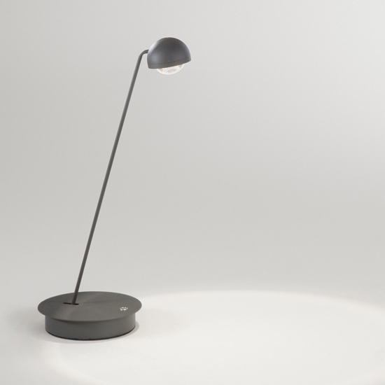 Lampada da scrivania antracite led cct 3000k 4000k 6000k design moderna lyra perenz
