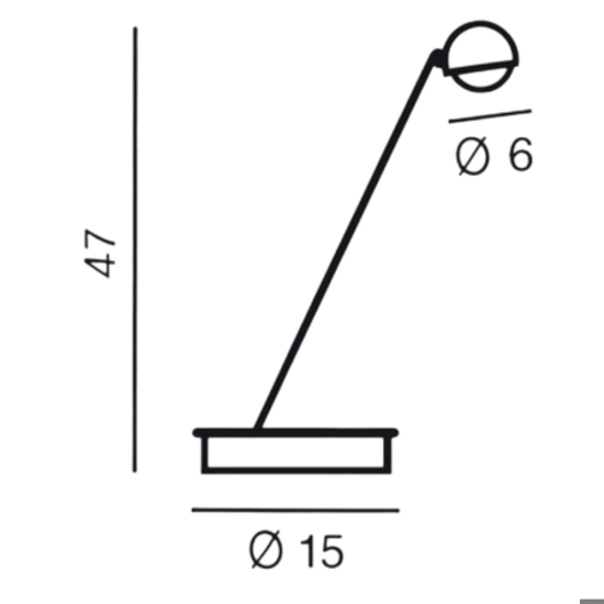 Lampada da scrivania antracite led cct 3000k 4000k 6000k design moderna lyra perenz