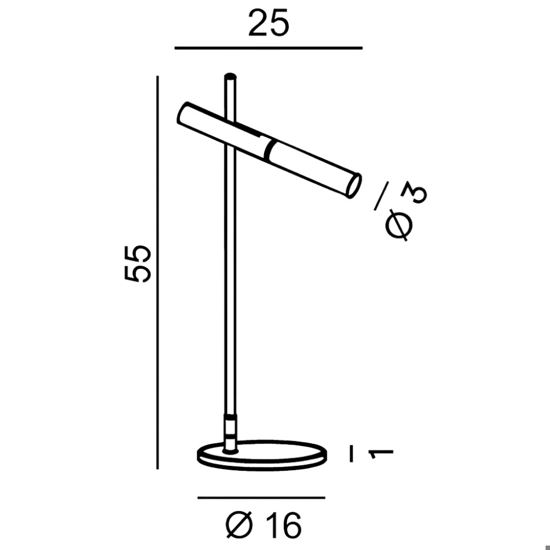 Lampada da tavolo led design moderna oro spazzolato sniper perenz