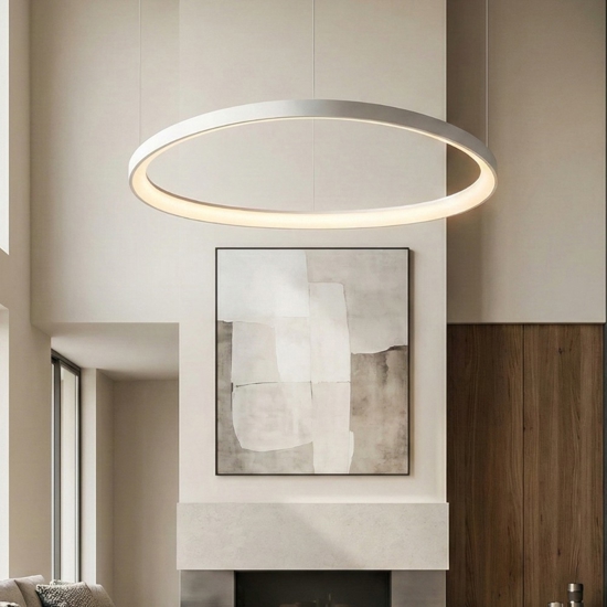 Ideal lux gemini sp d081 bianco lampadario design led 60w 3000k