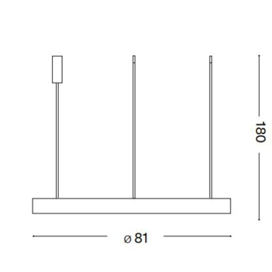Ideal lux gemini sp d081 bianco lampadario design led 60w 3000k
