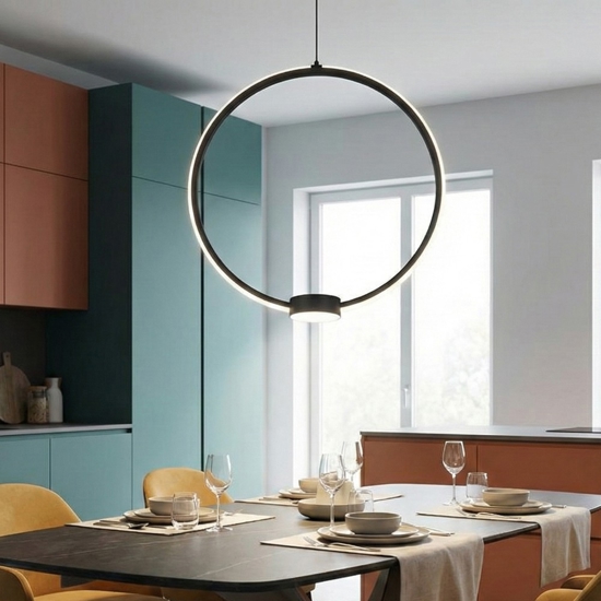 Ondaluce so omega gr nero lampadario led dimmerabile