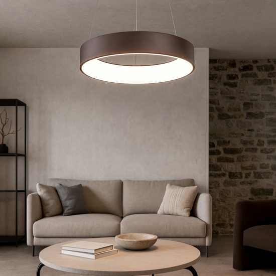 Affralux band diodi 80cm lampadario cerchio marrone caffe