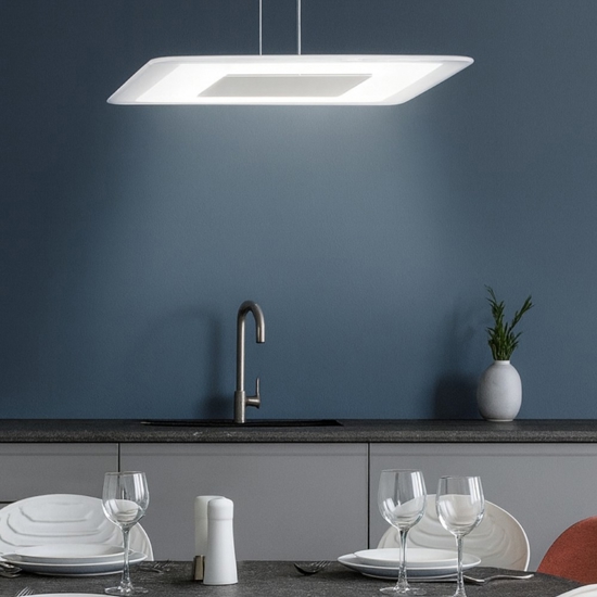 Aruba linea light lampadario led 19w 3000k cromo