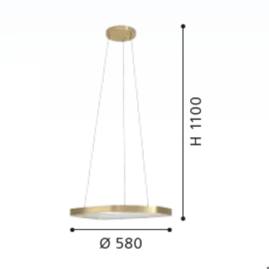 Lampadario moderno oro led 3000k dimmerabile per soggiorno