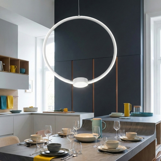 So omega pc bianco ondaluce lampadario moderno  led