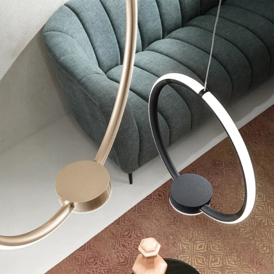 Ondaluce so omega pc nero lampadario moderno led