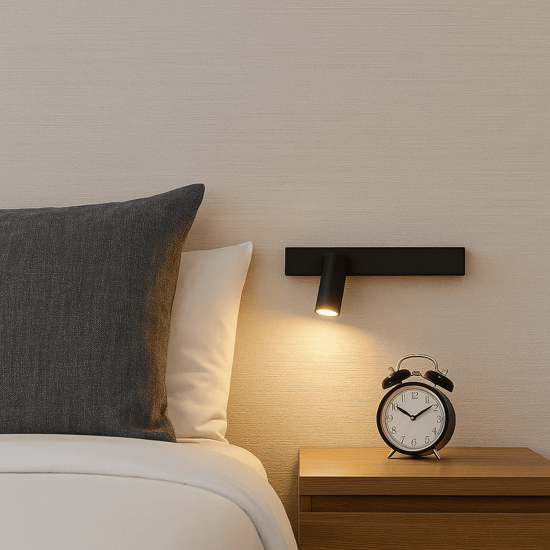 Ideal lux bonne nuit-1 applique nera per camera da letto orientabile led 3000k