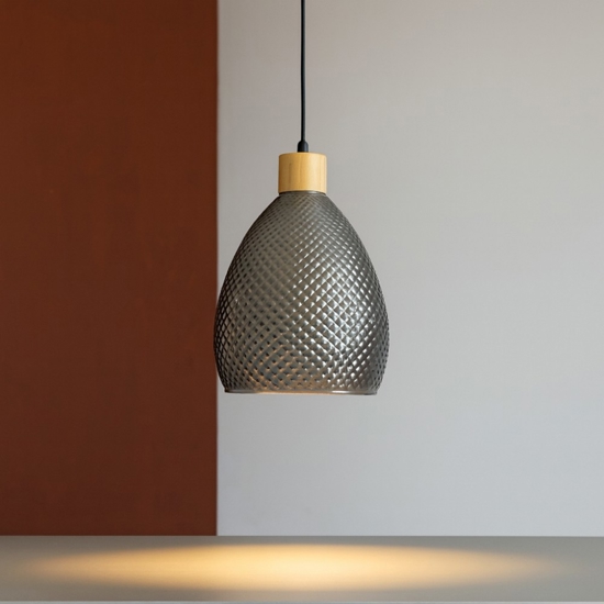 Bergen-1 sp1 ideal lux lampada a sospensione vetro fume