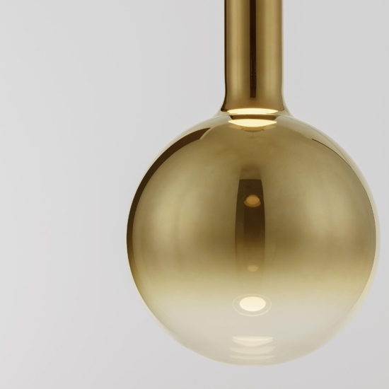 Lampada a sospensione sfera di vetro oro led 6w 3000k