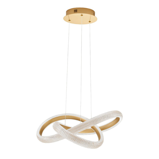 Lampadario per camera da letto oro led 3000k dimmerabile