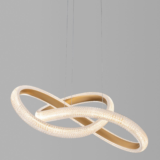 Lampadario per camera da letto oro led 3000k dimmerabile