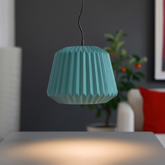 Ondaluce so plumcake sospensione moderna ceramica turchese design per ingresso