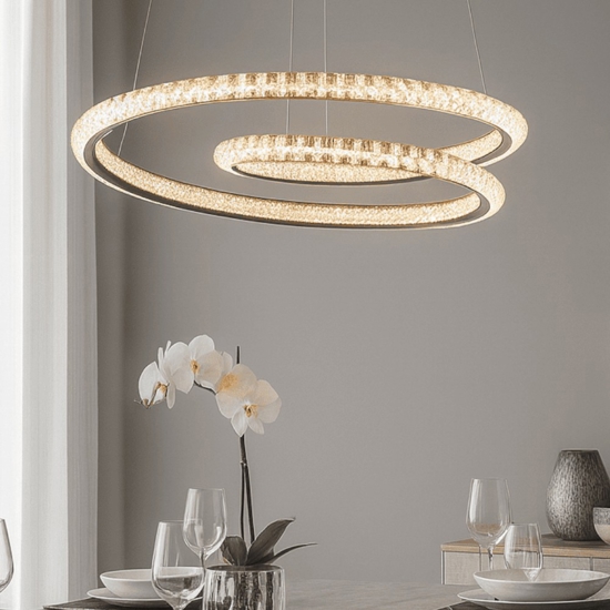 Lampadario moderno per salotto nero led 45w 3000k dimmerabile