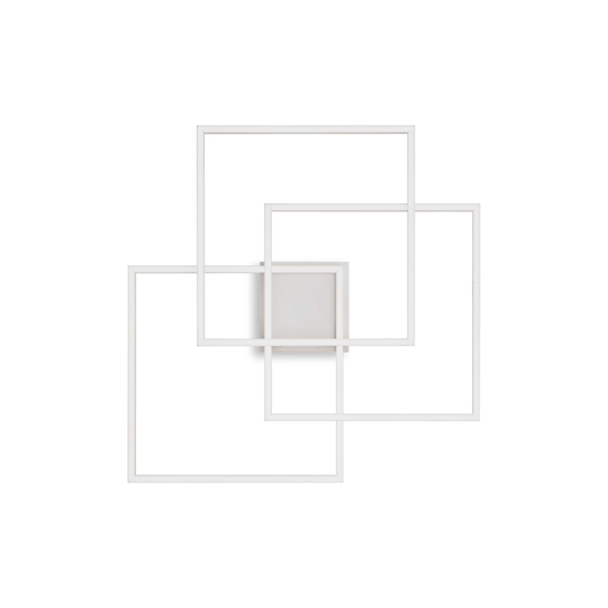 Frame pl quadrato bianco ideal lux plafoniera led 35w 3000k