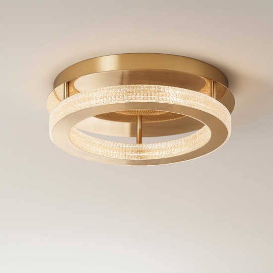 Plafoniera oro per camera da letto led 40w 3000k dimmerabile