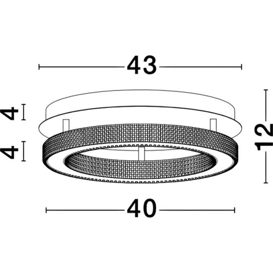 Plafoniera oro per camera da letto led 40w 3000k dimmerabile