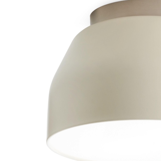 Plafoniera da cucina rotonda mug miloox design moderno tortora