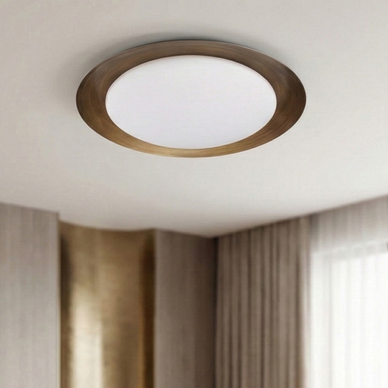 Plafoniera led 11w 3000k bronzo linea light crew