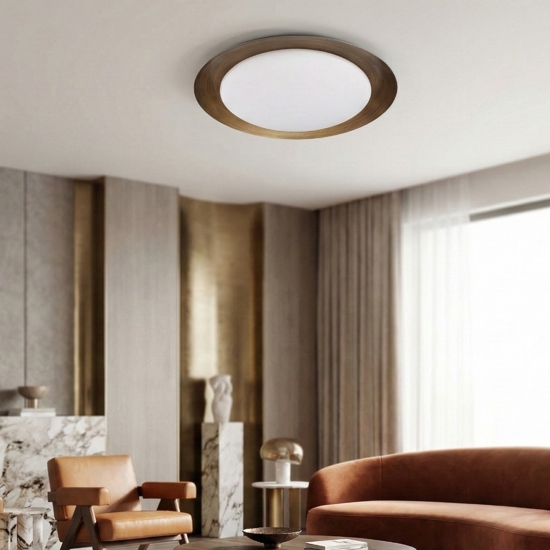 Plafoniera led 11w 3000k bronzo linea light crew