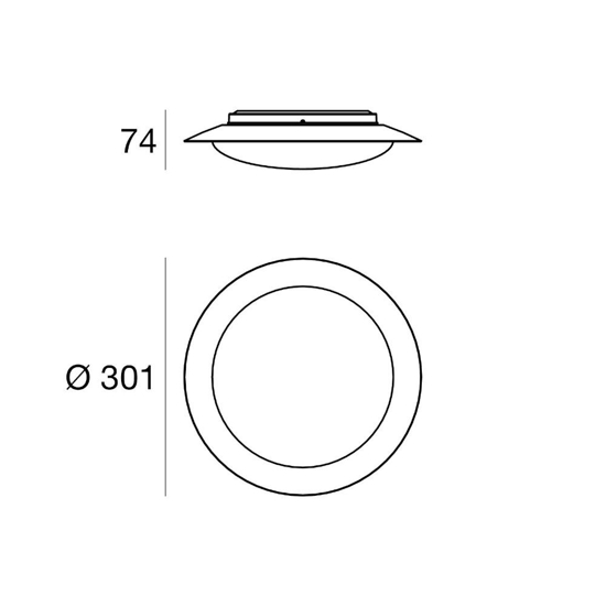 Plafoniera led 11w 3000k bronzo linea light crew