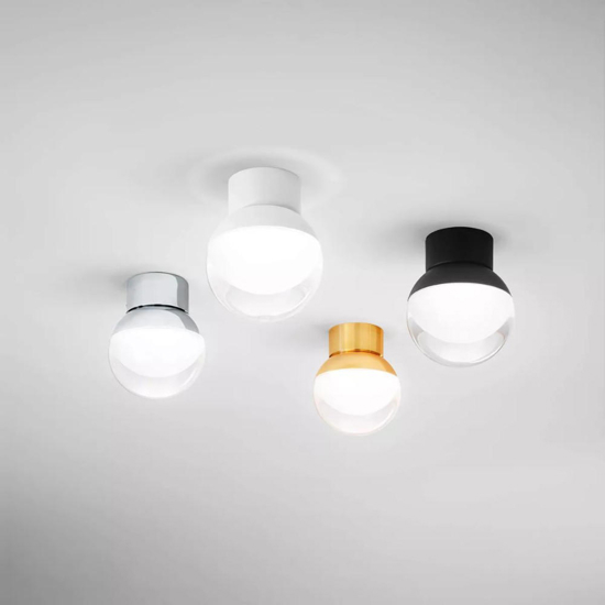 Plafoniera da soffitto linea light rossini led 6w 3000k nero