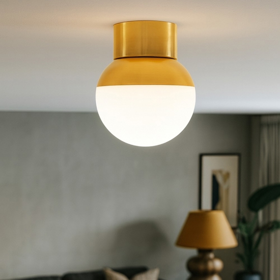 Linea light rossini plafoniera da soffitto oro led 6w 3000k