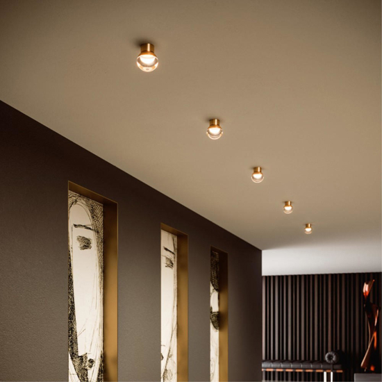 Linea light rossini plafoniera da soffitto oro led 6w 3000k